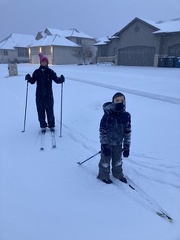 XC Skiing with the kids in the neighborhood2